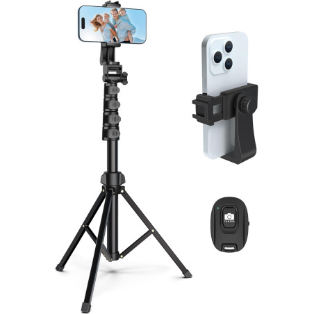 64” Tripod for Cell Phone & Camera, Phone  Holder