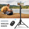64” Tripod for Cell Phone & Camera, Phone  Holder