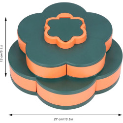 360° Rotating Snack Tray - Flower Dry Fruit Box