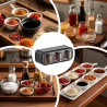 "Wall-Mounted Spice Storage: Space-Saving, Durable, Transparent Condiment Containers for Kitchen Organization"